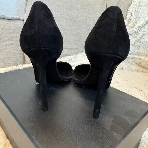 Saint Laurent Anja 105mm D'Orsay Heel Size 38 Suede - Picture 10 of 13